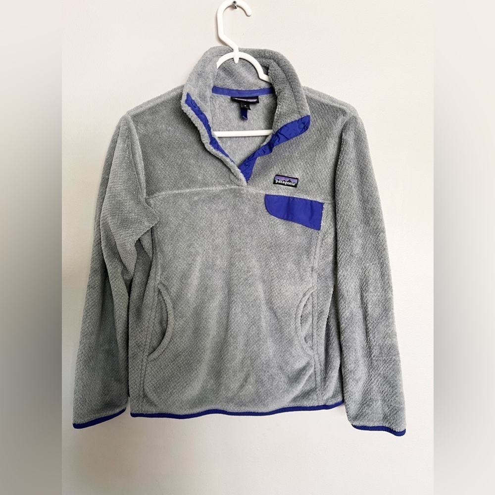 Patagonia Re Tool Snap T Sweater Pullover Jacket Gray Size Medium Fleece